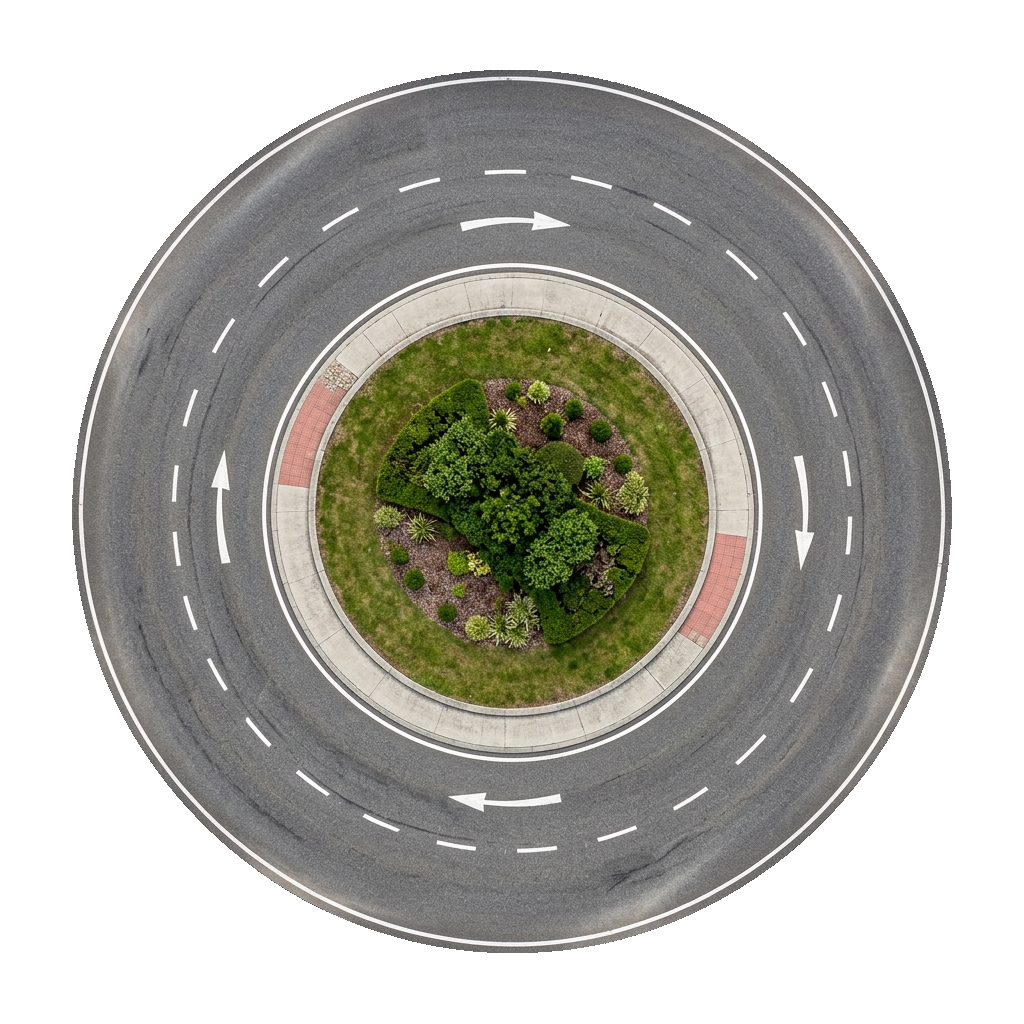 Circular boulevard road loop